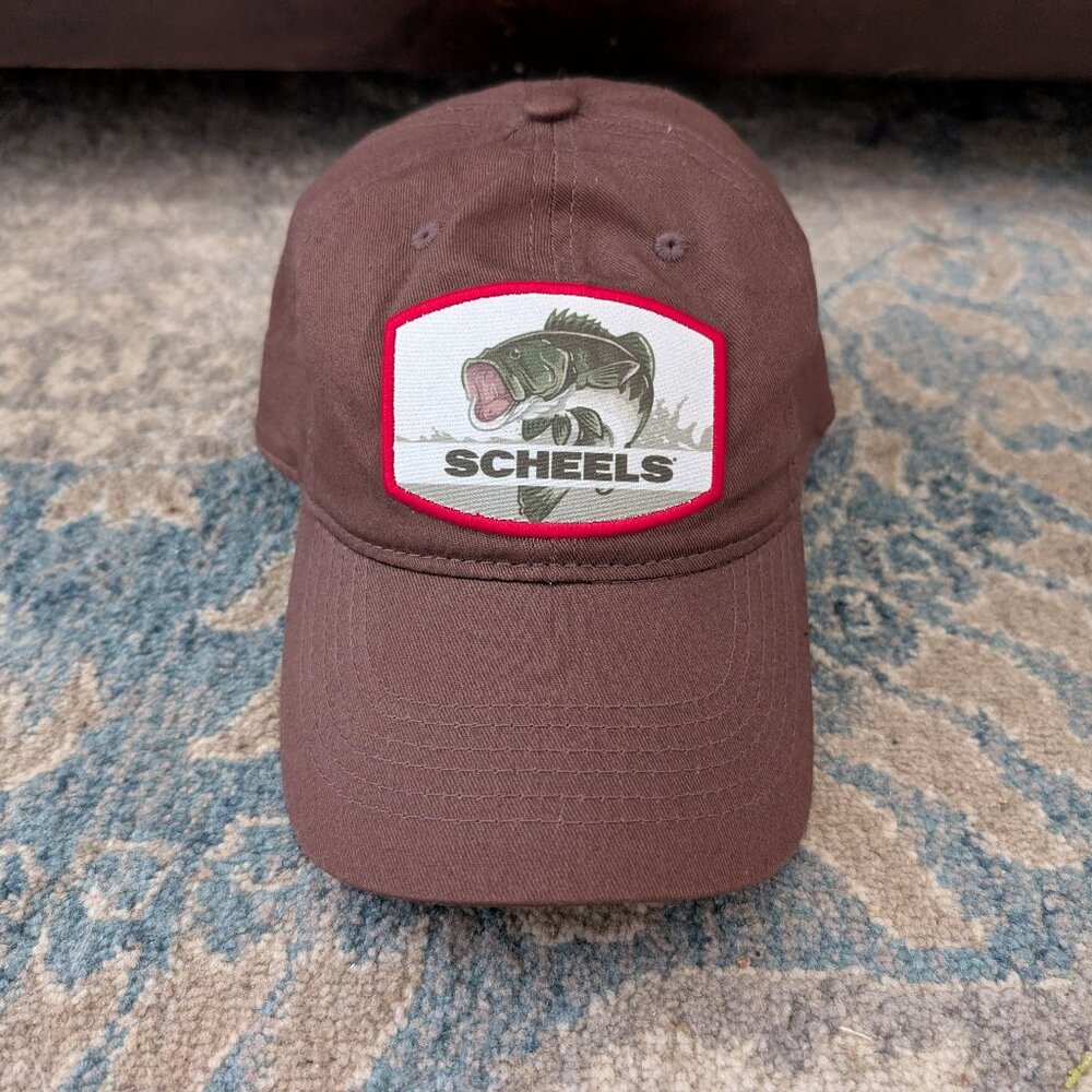 SCHEELS Baseball Hat Brown Fishing Patch Trucker Snapback Outdoor Cap